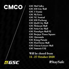 Maybe you would like to learn more about one of these? Gsc Hellowecan Auf Twitter Duduk Diam Diam Di Rumah Jangan Ke Sana Ke Sini Please Be Informed That Our Cinemas In Kl Selangor Putrajaya Will Be Closed Due To Cmco Starting