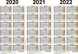 Calendars are the only real tool that's excellent for creating schedules and handling all the everyday tasks, without any. Dreijahreskalender 2020 2021 2022 Als Pdf Vorlagen