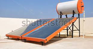 Firstly, the inside of an old water tank is taken out of its casing and the insulation removed. Solar Water Heater Stock Photos Images Pictures Solar Water Heater Water Heater Solar