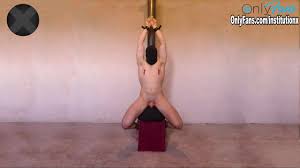 Sub Tommy gets overstimulated by the Sybian. It makes him orgasm multiple  times and moan and grind o