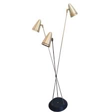 Improve the brightness of your space! Rite Lite Three Branch Floor Lamp 1950s Clavel
