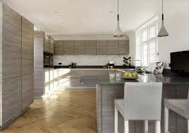 Comes with gray granite countertop and subway backsplash tile. 5 Striking Grey Kitchen Worktops Love Renovate