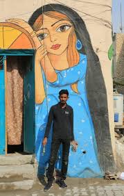 Iraqi Painter Ali Khalifa Poses Front Editorial Stock Photo