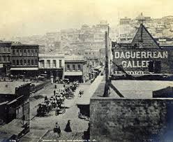 Kearny North Of Sacramento Street San Francisco 1861 Via T E Hecht Sfpubliclibr San Francisco Earthquake San Francisco California San Francisco Bay Area