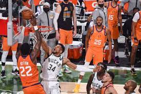The suns will continue their pursuit of the first nba championship in franchise history on tuesday night when they host the bucks in game 1 . Q6x5sqtac Tlm