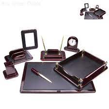 The outer material is 100% pure leather with a velvet lining. Bandeja De Suministro De Conjunto De Oficina Ejecutivo Sostenedor De La Pluma Espacio De Trabajo Organizador De Escritorio De Cuero Ebay