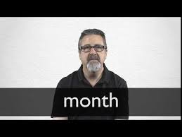 Spanish Translation Of Month Collins English Spanish Dictionary