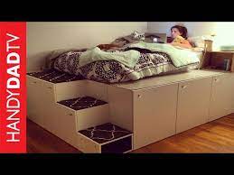 Keep your bedding where you need it most. Ikea Hack Platform Bed Diy Youtube