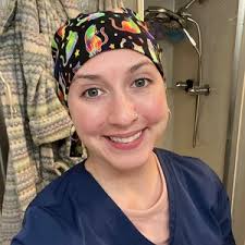 Gorro quirúrgico teñido anudado con diseño de gatos arcoíris para  enfermeras y médicos, hecho para cabello largo, 100 % algodón, elástico y  con lazo en la parte posterior.