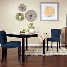 rich navy a scroll back and nailhead trim add sophistication to the dining room dining chairs home decor dining