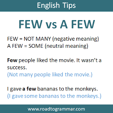Few Vs A Few English Grammar English Vocabulary Words Learn English Vocabulary