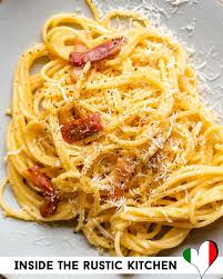 Spaghetti Alla Carbonara Inside The Rustic Kitchen Recipe In 2020 Spaghetti Recipes Easy Italian Pasta Recipes Authentic Italian Recipes Authentic