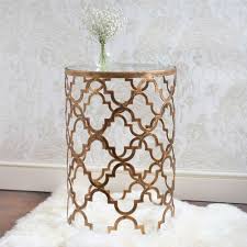 New Quatrefoil Side Table Metal Side Table Decor French Bedside Tables