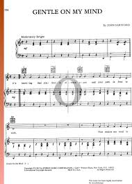 More and more i see brides with bouquets made of paper flowers. Gentle On My Mind Sheet Music Piano Voice Guitar Pdf Download Streaming Oktav