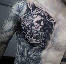 Top 79 Zeus Tattoo Ideas 2021 Inspiration Guide Chest Tattoos For Women Chest Tattoo Men Cool Chest Tattoos