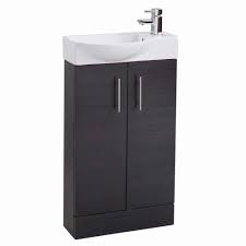 Paola 50cm slimline vanity unit 2 door craft oak and basin. Slimline 500 Mm Modern Bathroom Vanity Basin Sink Unit Cloakroom Cabinet Fnx Bathrooms