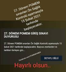 Öğrencilere sınav sonuç belgeleri posta yoluyla gönderilmeyecek. Pomem Bilgi Ve Haber Posts Facebook