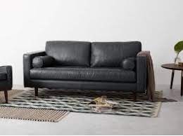 scott breites 2 sitzer sofa premium leder in oxfordgrau sofa design sofa 2 sitzer sofa