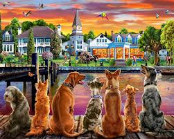 Vermont christmas company 1000 piece puzzles. Vermont Christmas Company Dockside Dogs Jigsaw Puzzle 1000 Piece Toys Games Vervetalent Jigsaws Puzzles