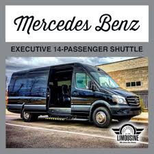 Offering a comfortable, lavish ride, the sophisticated party limo is the perfect way to get from point a to point b in style. Mercedes Benz Limo Executive 14 Passenger Sprinter Bus
