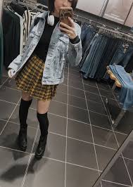 Black And Yellow Skirt Outfit Yellow Plaid Skirt Outfit Yellow Plaid Skirt Yellow Skirt Outfits Plaid Skirt Outfit