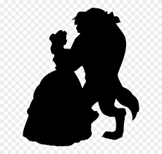 Beauty And The Beast Silhouettes Clipart 3819220 Pikpng