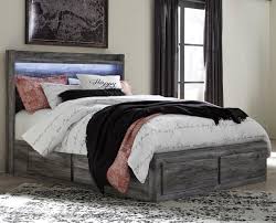 The slat support system requires only. Signature Design By Ashley Baystorm Queen Storage Bed With 6 Drawers Dimming Led Light Wayside Furniture Platform Beds Low Profile Beds