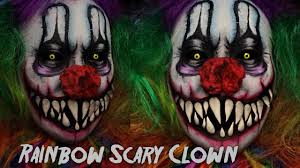 rainbow scary clown costume
