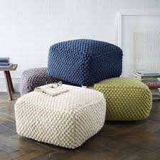 Bubble Knit Pouf Knitted Pouf Knitted Ottoman Crochet Pouf