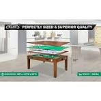 RACK Luxor 7.5-Foot 4-in-1 Multi-Game Swivel Billiard/Pool Table (Green  Felt with Brown Body)