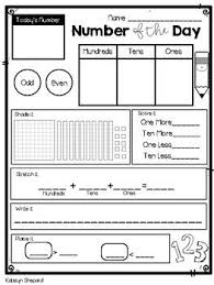 Number Of The Day Printables By Katelyn Shepard Tpt Classroom Routines Early Childhood Math Second Grade Resources