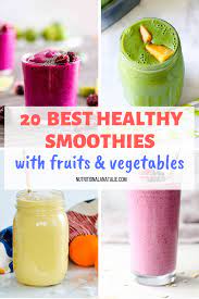 20 Healthy Breakfast Fruit Vegetable Smoothies With Protein Fruit Vegetable Smoothie Protein Fruit Smoothie Clean Eating Smoothies