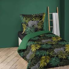 Jardin tropical blue / 45 x 45 cm. Parure Housse De Couette Tropical Cdiscount
