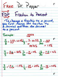 fdp fraction decimal percent free dr pepper that