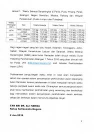 Bulan ramadhan, bulan yang di dalamnya diturunkan (permulaan). Perlaksanaan Mengenai Waktu Peringkat Wp Bekerja Khas Pada Bulan Ramadan