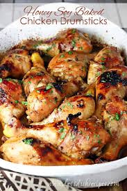 Oven baked chicken legs are a simple dinner the whole family will love. Honey Soy Baked Chicken Drumsticks Let S Dish Recipes