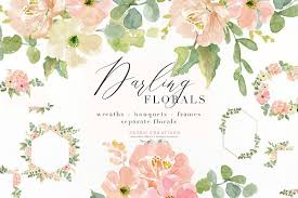 Pattern wedding design watercolor floral. Wedding Invite Watercolor Flower Png Pre Designed Photoshop Graphics Creative Market