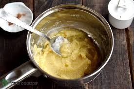 Combine equal parts flour and butter in a saucepan over medium heat and stir until the butter is completely melted. Sauce Bechamel Recipe Basic White Sauce Freefoodtips Com