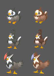 Starly family shiny comparison, coming during July's Community Day :  r/TheSilphRoad