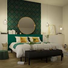 Papier Peint Intisse Gatsby Coloris Noir Deco Chambre Vert Deco Chambre Parental Tete De Lit Papier Peint