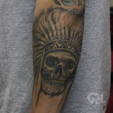 Taino indian tattoos are becoming very. Native American Skull Tattoo By Capone Tattoonow