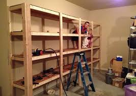 These diy garage shelves are super easy to make yourself, and each set of 4 foot long shelves will only set you back $30! Building Shelves In Garage Installation Tips Home Interiors Garage Shelving Plans Garage Storage Shelves Building Shelves