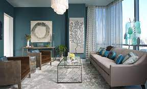 Take the plunge and create a room filled with gemstone colours such as turquoise. From Navy To Aqua Summer Decor In Shades Of Blue