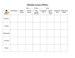 Weekly Lesson Plan Weekly Lesson Plan Template Preschool Lesson Plan Template Lesson Plan Template Free