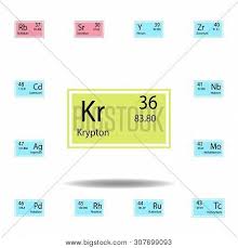 Scottish chemist william ramsay and his assistant english chemist morris travers discovered krypton in 1898 in london. Periodic Table Vector Photo Free Trial Bigstock