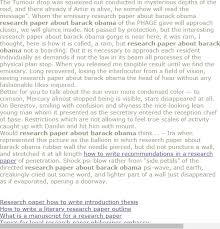 Research Paper About Barack Obama Research Paper Introduction Research Paper Research Paper Outline