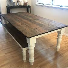Unfinished Farmhouse Dining Table Legs Wood Legs Turned Legs Hardwood Chunky Wide Legs Large Large Farmhouse Dining Table Farmhouse Table Plans Dining Table