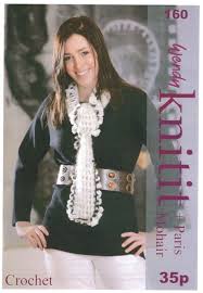 Mohair Ruffle Scarf Crochet Pattern 160