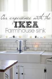 Base molding builds up the base of the island to create that furniture look. Our Experience With The Ikea Domsjo Double Bowl Farmhouse Sink Farmhouse On Boone