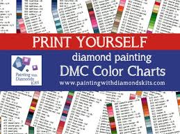 Print Yourself Dmc Color Charts Diamond Painting Drill Color Charts Diamond Painting Diamond Drill Color Charts Sorted Numerically Name